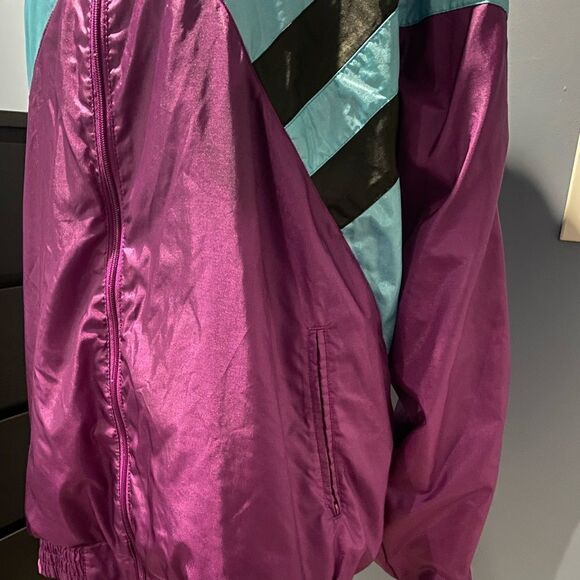 Adidas Vintage Purple and Blue Windbreaker Jacket - Picture 9 of 11